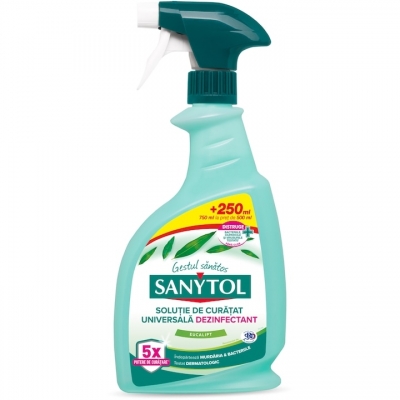 Solutie de curatat universala dezinfectant Sanytol Eucalipt 750ml