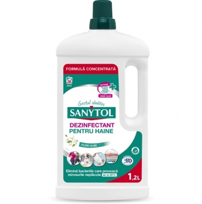 Dezinfectant Sanytol, pentru haine, Flori Albe, 1.2 L 