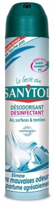 Odorizant spray dezinfectant aer, suprafete, textile, Aer proaspat de munte, 300 ml Sanytol