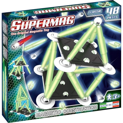 Supermag Classic Glow - Set Constructie 48 Piese Supermag