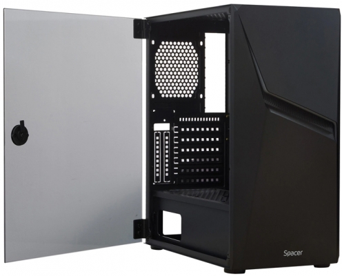 Carcasa Spacer Thunder, Mid-Tower, fara sursa, ATX, black
