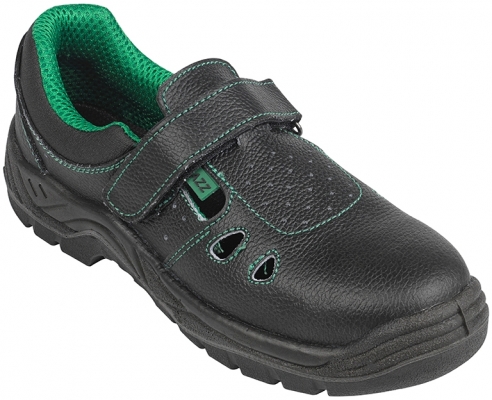 Sandale de protectie S1, SRC, negru / verde, Jazz, Rock Safety