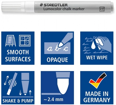 Marker creta alba Lumocolor 344 Staedtler
