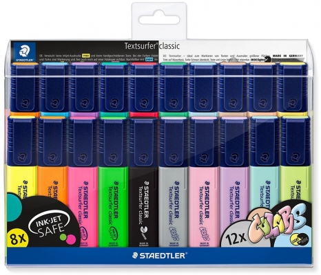 Textmarker Textsurfer Classic 364 WP20, 20 buc/set Staedtler