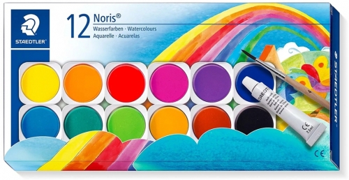 Acuarele Noris 888, cu pensula, 12 culori/set Staedtler