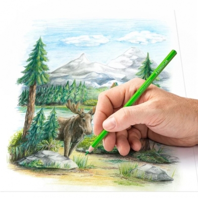 Creioane colorate Design Journey, 48 culori/set Staedtler