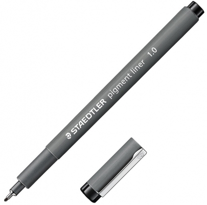 Liner pigment 1.0 mm negru Fineliner 308 Staedtler