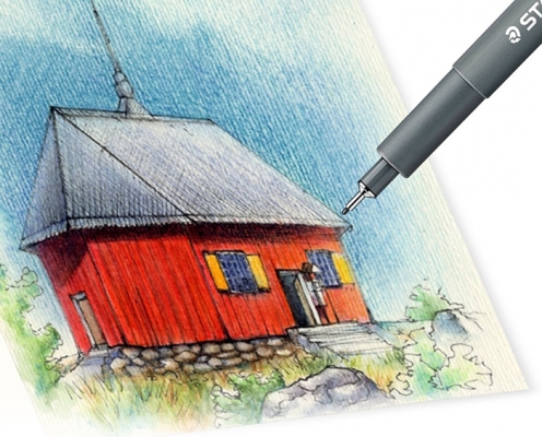 Liner pigment 1.0 mm negru Fineliner 308 Staedtler