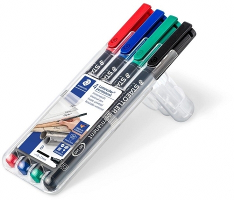 Marker permanent set 4 culori Lumocolor 314 Staedtler
