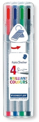 Fineliner 0.3 mm 4 culori/set Triplus 334 Staedtler