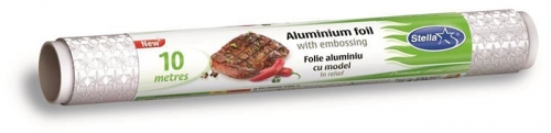 Folie aluminiu, 13 microni, 10 m/rola Stella
