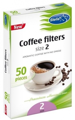 Filtre cafea hartie, nr. 2, 50 buc/cut Stella