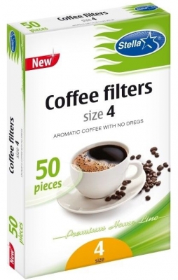 Filtre de cafea nr. 4, 50 buc/set Stella