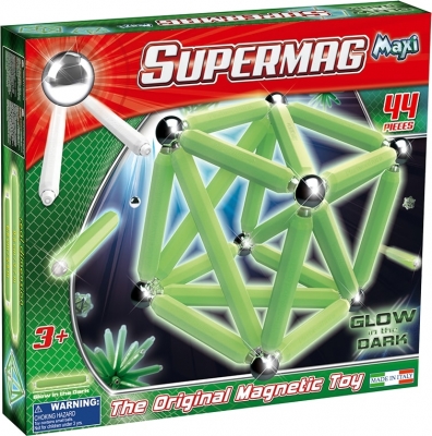 Supermag Maxi Glow - Set Constructie Luminos 44 Piese Supermag