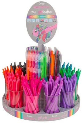 Pix cu gel Berry 0.7 mm prezentare pe display ROTATIV 186 de bucati SERVE
