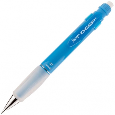 Creion mecanic 0.7 mm, Deep, albastru fluorescent Serve