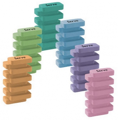 Radiera Steps culori pastel 1 bucata/blister display 24 bucati SERVE