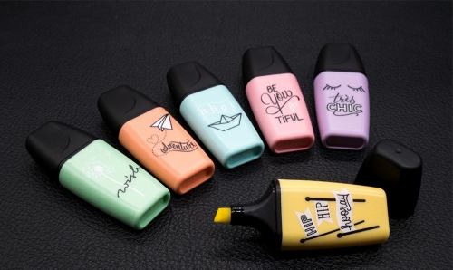 Textmarker Boss Mini Pastel Love 6 culori/set Stabilo