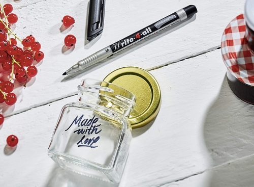 Marker permanent Write-4-all, 1 mm, negru Stabilo