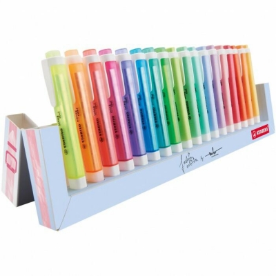 Textmarker Swing Cool Pastel, 18 culori/set Stabilo 