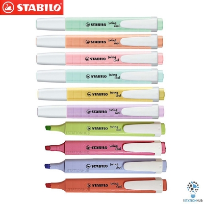 Textmarker Swing Cool Pastel, 8 culori/set Stabilo 