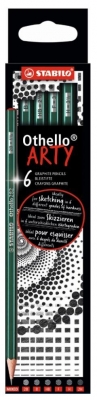 Set 6 creioane clasice cu grade diferite de duritate, Othello Arty, Stabilo
