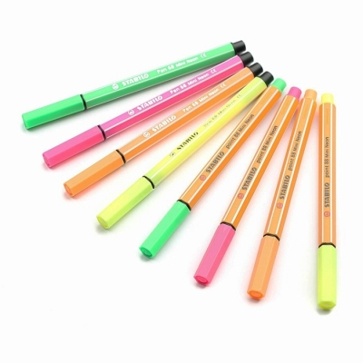 Fineliner Neon 4 x mini Point 88, 4 x Pen 68, 8 culori/set Stabilo 
