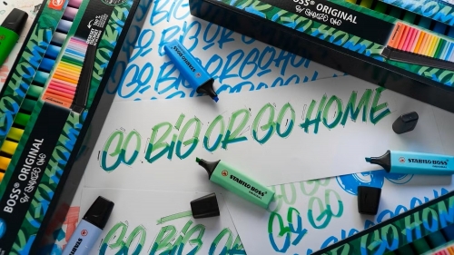 Textmarker STABILO BOSS Original Snooze, cu suport de birou, 23 culori/set