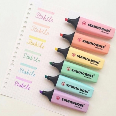 Textmarker Boss Original Pastel 6 culori/set Stabilo