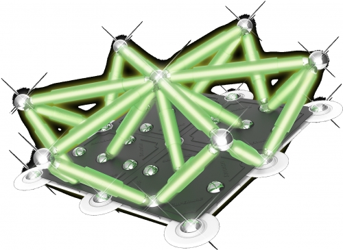 Supermag Classic Glow - Set Constructie 98 Piese Supermag