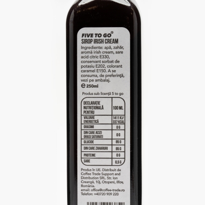 Sirop cafea, Irish Cream 250ml, 5 to go 