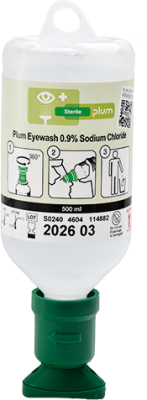 Solutie pentru clatirea ochilor, 0.9 clorura de sodiu, 500 ml, set 3 bucati, Plum