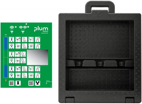 Statie pentru clatirea ochilor iBox 3, goala, pentru trei sticle si un spray, Plum