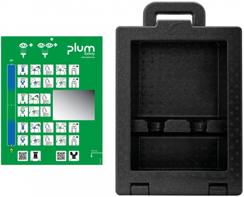 Statie pentru clatirea ochilor iBox 2, goala, pentru doua sticle, Plum