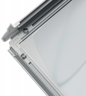 Panou dublu stradal NOBO Premium Plus, in forma de A, cu click, aluminiu, A1, gri
