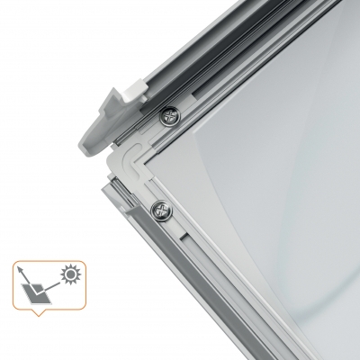 Panou dublu stradal NOBO Premium Plus, in forma de A, cu click, aluminiu, A1, gri