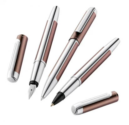 Stilou Pura P40, penita F, corp din aluminiu, argintiu-petrol, Pelikan