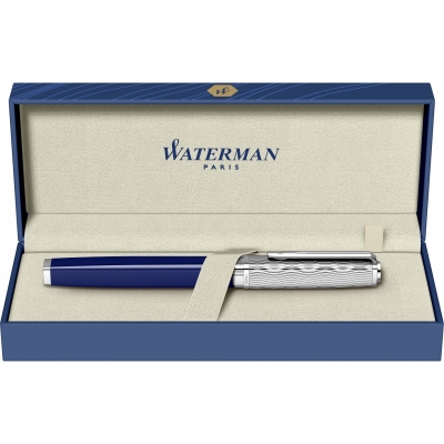 Stilou Se Deluxe Dark Blue Wave PDT, Exception, penita M 18k, Waterman