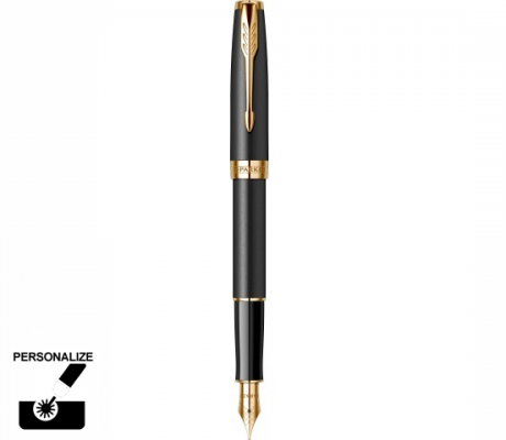 Stilou personalizat Matte Black GT Sonnet Royal Parker