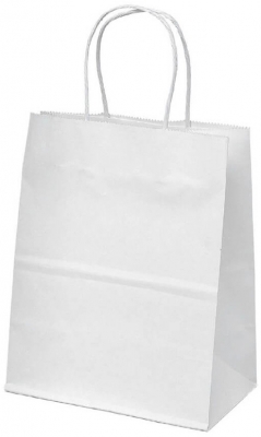 Sacosa din hartie, 32 x 13 x 42.5 cm, culoare alb
