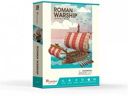 Puzzle 3D Nava Romana De Razboi 85 Piese Cubicfun