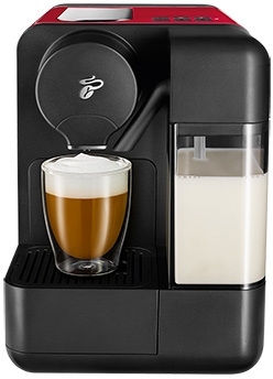 Espressor capsule Tchibo Cafissimo milk red, cu rezervor lapte 400 ml pentru Cappuccino si 3 nivele de presiune, culoare rosu