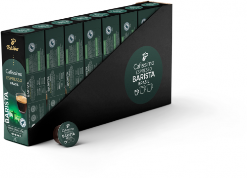 Cutie 10 capsule cafea Tchibo Cafissimo Espresso Barista Brasil, 8 buc/set