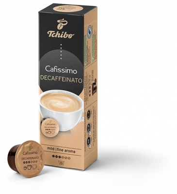 Cutie 10 capsule cafea Tchibo Cafissimo Caffe Crema Decaffeinated, 8 buc/set
