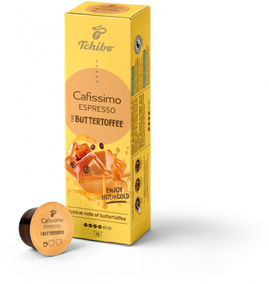 Cutie 10 capsule cafea Tchibo Cafissimo Espresso White Buttertoffee