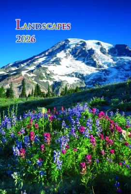 Calendar cu imagini Landscapes, 31.5 x 48 cm, 12 file, 2026