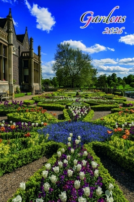Calendar cu imagini Gardens, 31.5 x 48 cm, 12 file, 2026