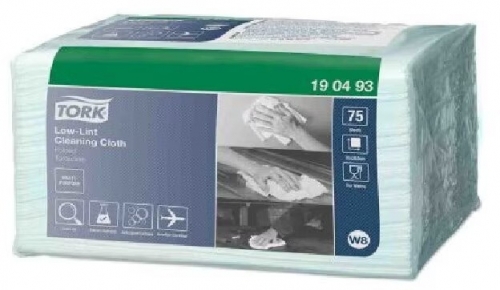 Laveta cu scamosare redusa Tork, 75 bucati/set, hartie turcoaz W8