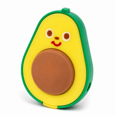 Ascutitoare simpla Tochain cu container si radiera 27 mm avocado, 24 buc/display