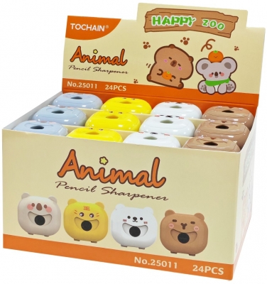 Ascutitoare creion animale, Tochain, 24 buc/display